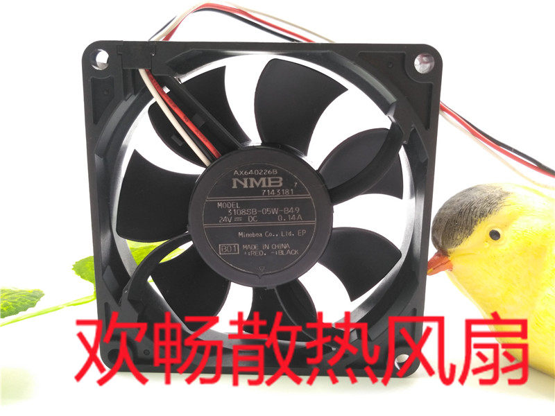 NMB 3108SB-05W-B49 24V 0 14A 8cm 8020 Printer inverter cooling fan