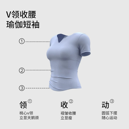 Спортивный костюм, одежда для йоги, футболка для тренировок для спортзала, для бега, короткий рукав