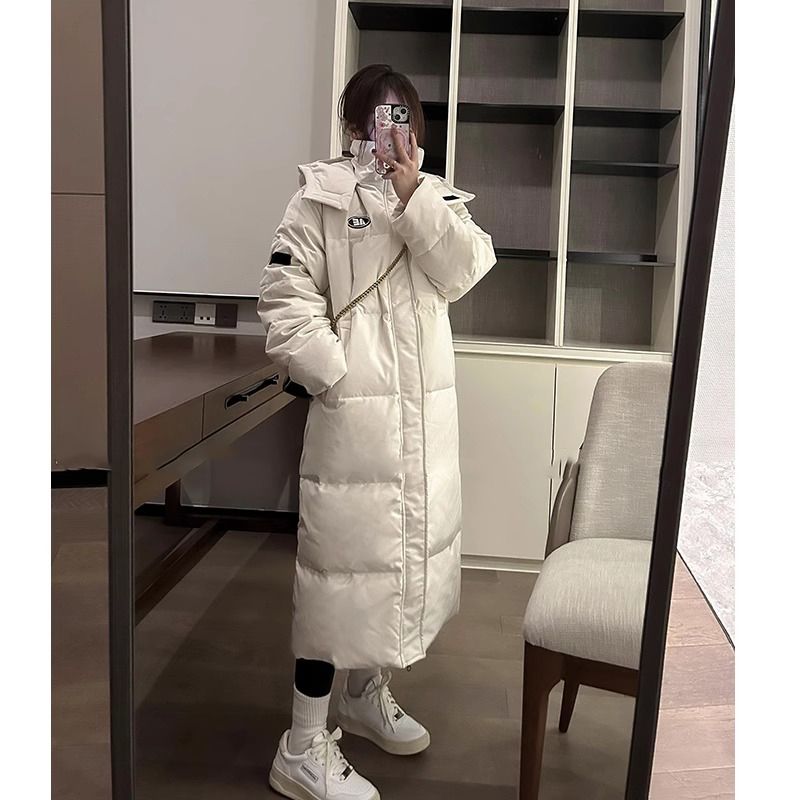 Down clothes mid-length cotton clothes Women Winter 2023 New students loose Thin Warm Thickened Cotton Padded Jacket-Taobao