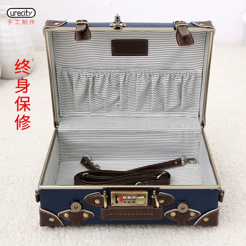 韩罗娜 Ретро портативный маленький чемодан, вместительный и большой ящик для хранения, 12 дюймов, 14 дюймов, 18 дюймов