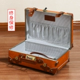 Ретро портативный старомодный чемодан, 16 дюймов, в британском стиле