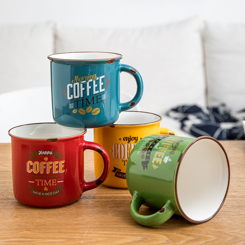 Mark cup set four home sitting room ceramic cup kit exports European contracted coffee cup set