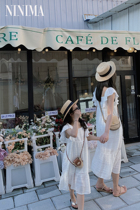 Niney Mom Summer Big Child Small Sleeve White Strip Snow Dress Lady Long Hanging Fashion Fashion