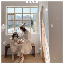 Nini mother 2019 autumn and winter new parent-child Lamb hair style coat coat long womens clothing