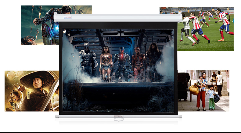 Vẻ đẹp cực kỳ ngầu 120 inch 16: 9 chiếu tay màn hình máy chiếu màn hình máy chiếu HD màn hình lớn treo tường màn hình gia đình chiếu phim hội nghị treo tường - Phụ kiện máy chiếu remote máy chiếu sony