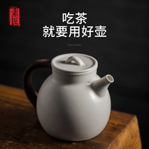 Electric ceramic stove straight burning high temperature resistant ceramic pot kettle boiling teapot 800ML handmade small fat soda glazed pottery pot