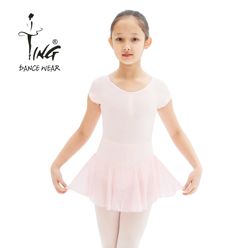 Chen Ting girl ballet children after butterfly tie wearing snow skirt dance short sleeved dress