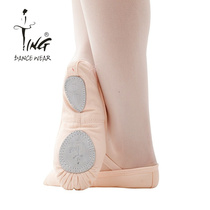 Chen Ting Ballet Shoes Children Dance Soft Bottom Canvas Practice Shoes Yoga Cat Paw Body Belly Leather Dance Shoes Adult Female