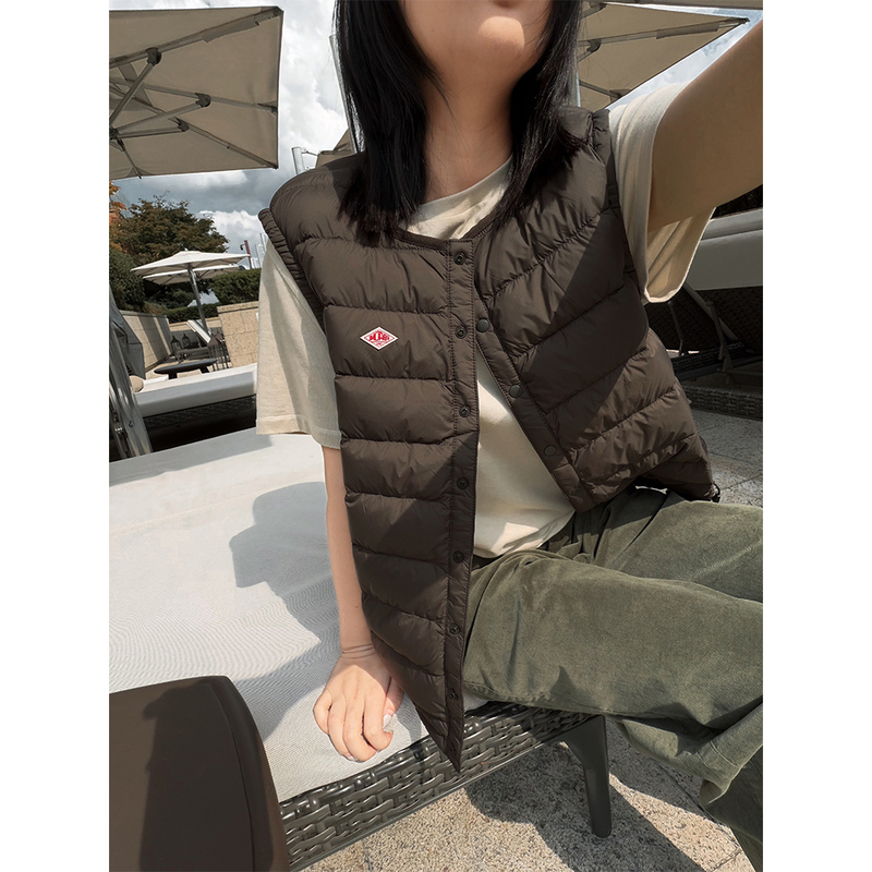 Shen Qiuqiu La Calla90 Goose down Red Label Vest Layered for Autumn and Winter, Loose Ribbed down Vest Wd-Mm003 Shen Qiuqiu La Calla90 Goose down Red Label Vest Layered for Autumn and Winter, Loose Ribbed down Vest Wd-Mm003