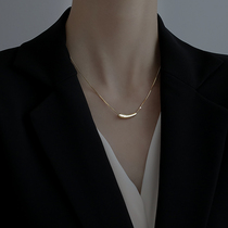 Chow Tai Fook Huanmei 925 sterling silver geometric water drop necklace female 2020 New Tide ins cold style simple temperament