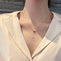 Chow Tai Fook Huanmei 925 sterling silver necklace pendant female choker light luxury Net red niche brand Senior