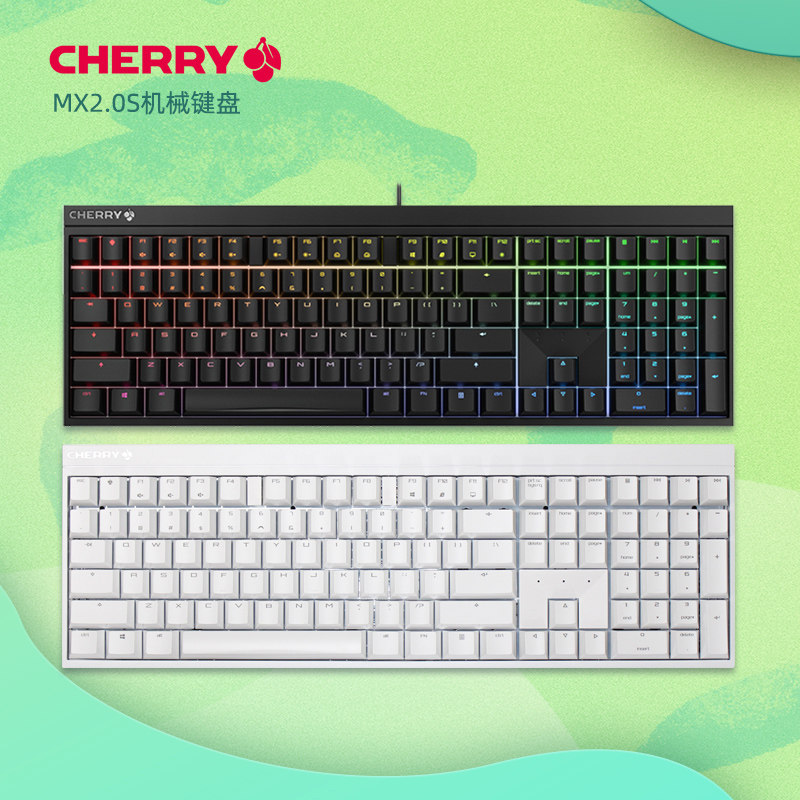 CHERRY Cherry MX2 0S mechanical keyboard game gaming RGB color light luminous black axis green axis tea axis red axis