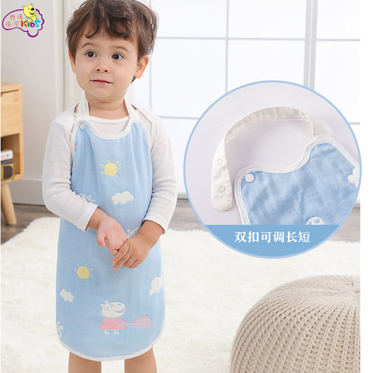 儿童纱布肚兜纯棉春夏季大童防踢被兜兜男女宝宝婴儿防着凉护肚兜