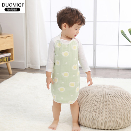 儿童纱布肚兜纯棉春夏季大童防踢被兜兜男女宝宝婴儿防着凉护肚兜