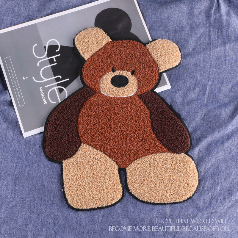 Cartoon Cute Towel Embroidered Bear Embroidery Badge Sticker clothing Decorative Shoe Cap Repair Breaking Hole in Hole Sticker with Sewn Cloth Sticker