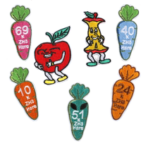 Childrens cute cartoon carrot patch cloth stickers fashion embroidery Apple hole clothes sheet repair subsidy