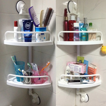 Shuangqing suction cup bathroom corner rack storage rack bathroom double storage finishing rack corner rack washing tray rack