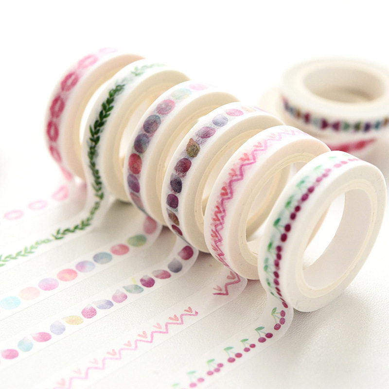 hand-painted washi paper dividing line tape hand account bleeding line material