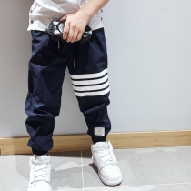Spring mother Japan-ROK male and female children 4-way bar summer campus sports pants boy Summer thin stretch of elastic speed dry pants