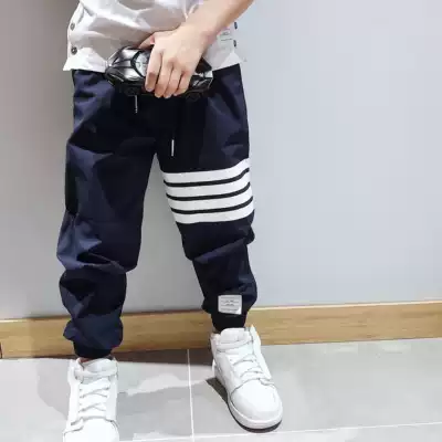 Quan Ma's home, Japanese and Korean boys and girls four bars summer campus sports pants boys summer thin stretch fast pants