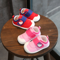 Spring and autumn baby toddler shoes non-slip soft soled cloth shoes Cartoon female baby shoes 0-1 year old one 2 anti-drop single shoes