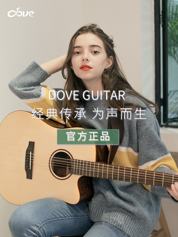 DOVE DOVE guitar DD340 DTB310 side veneer folk 41 inch beginner student female male guitar electric box
