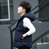 Vest nam phiên bản Hàn Quốc mùa thu đông giả xuống cotton nam áo khoác giản dị áo khoác nam