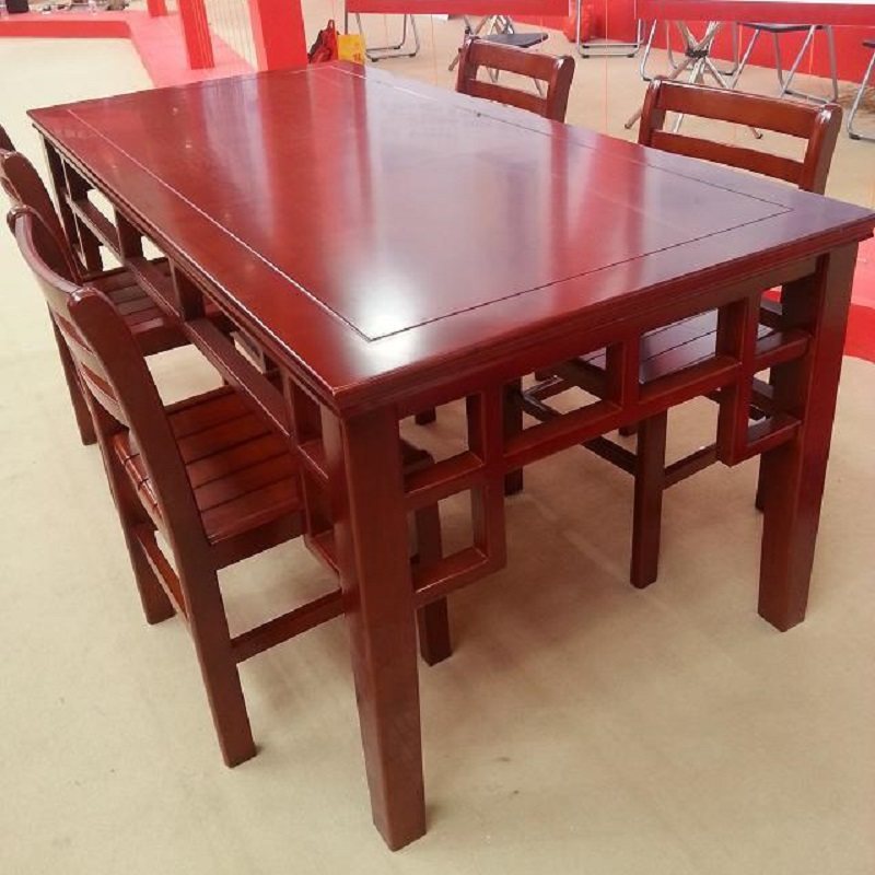 6 people solid wood book table and chairs library for reading desk wooden meeting table student table desk chair supply-Taobao