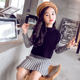 Girls' suit skirt trendy foreign style net red autumn and winter knitted skirt medium and large children's winter clothing girl 2022 new style