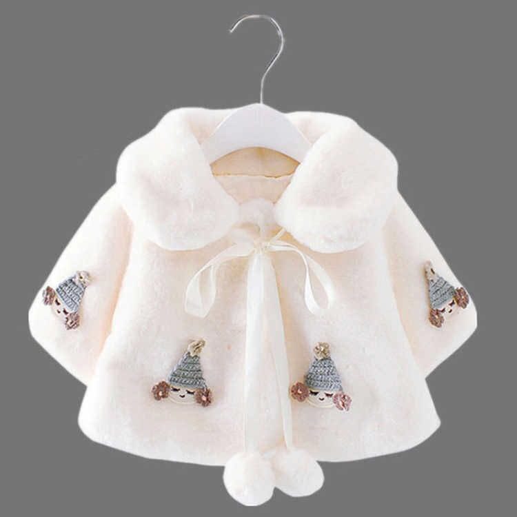 Baby girl autumn and winter clothes shawl jacket 0-1 year old tide baby children's clothes out of the cape 2 foreign princess fur clothes