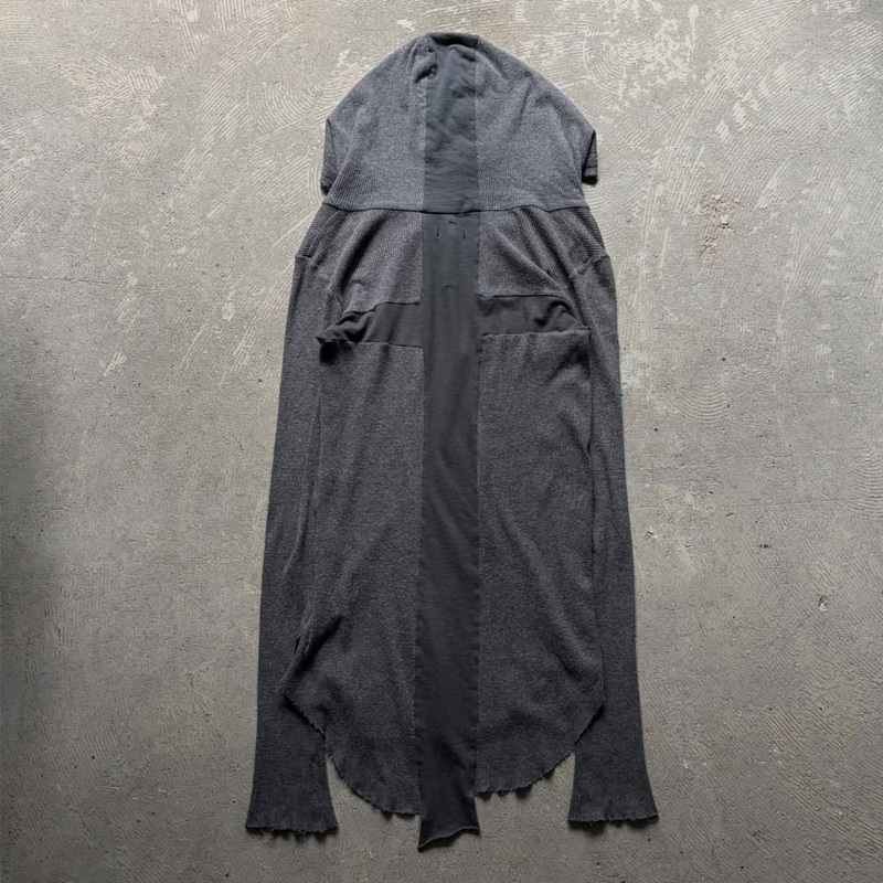 Lgb Visual Kei Rare Cross-Pattern Long-Sleeve Hooded Sweatshirt Long Coat