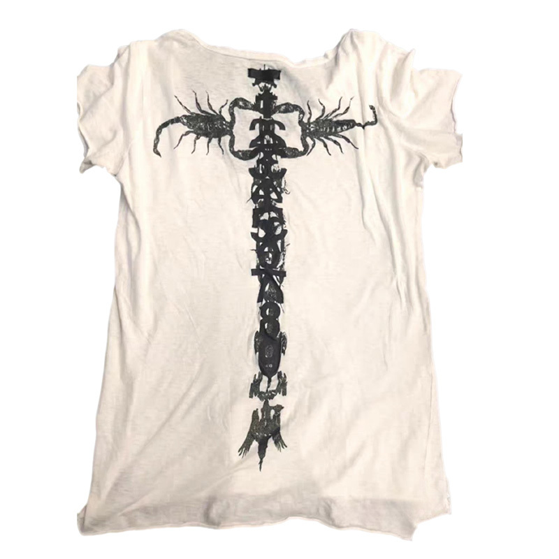 Lgb Rare Scorpio Short Sleeve T-Shirt White Printed Casual White Top