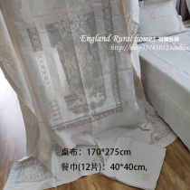 Clearance Angel pattern linen embroidered beige bed sheet bed cover tablecloth foreign trade inventory antique drawing