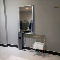 Barber shop mirror table hair salon dedicated single double-sided mirror table hair salon fashion simple four-sided table ironing mirror table