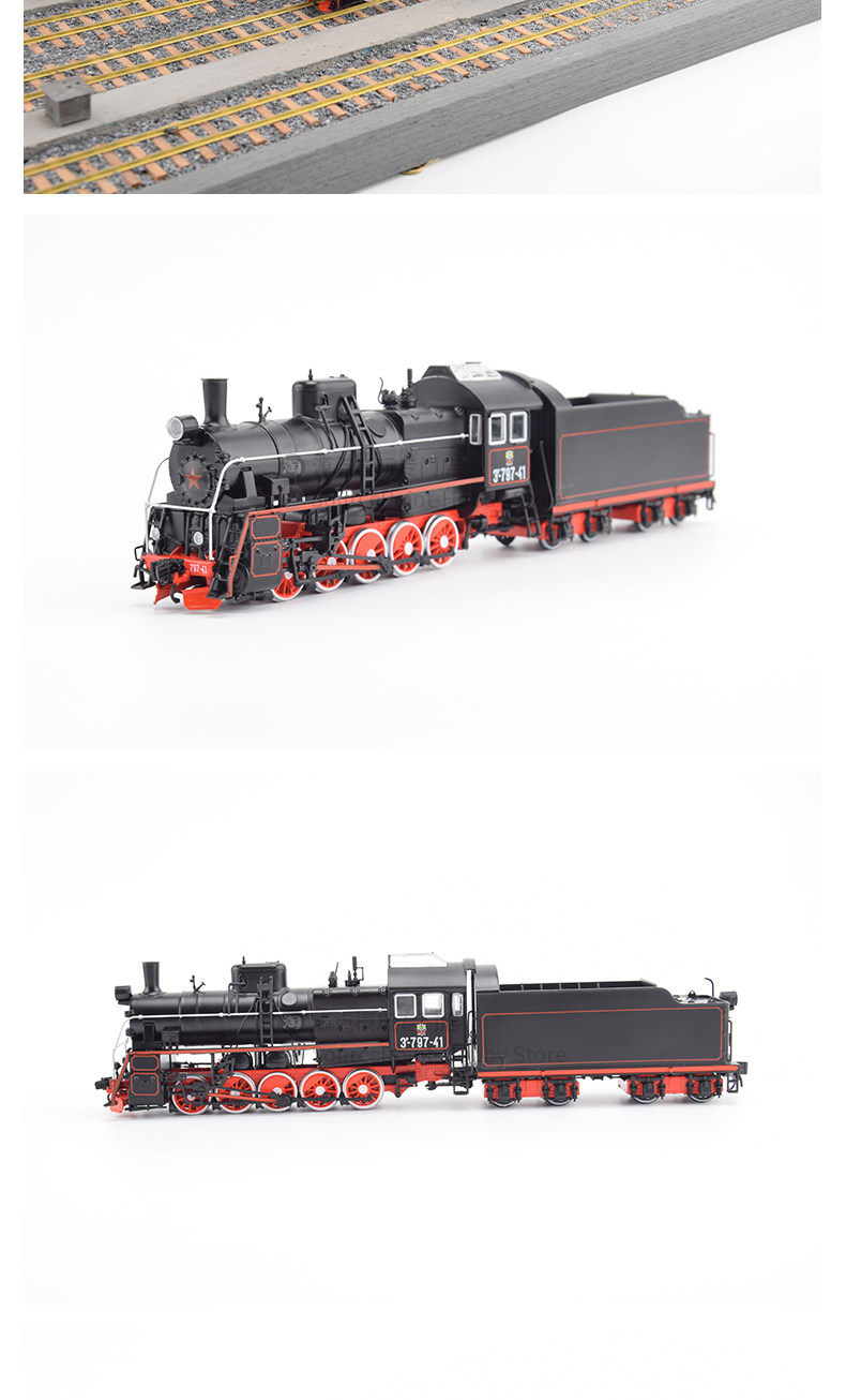 Модель машины 全新1:87苏联er蒸汽机车彷真模型收藏级俄罗斯e级火车成品jlkn026