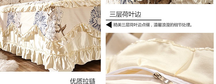 Giường bông váy giường bao gồm bông bông giường bìa xù quilt cover dày bông duy nhất mảnh bông không trượt 1.8m 2.0m