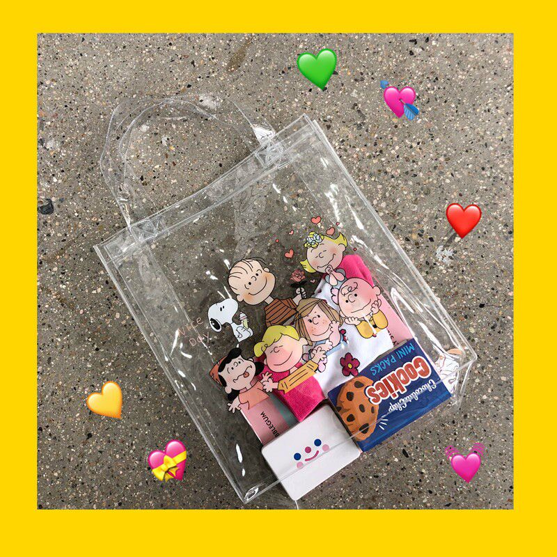 Dry and wet separation beach bag transparent waterproof bag large-capacity jelly bag swimming fitness swimsuit storage bag portable 1
