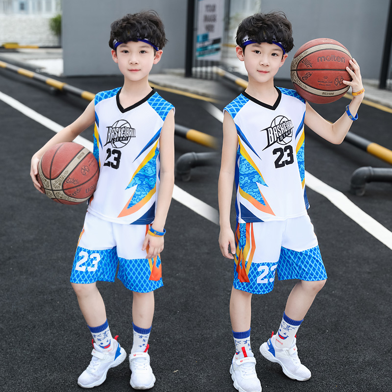 Boy's summer clothing suit 2022 new children Summer CUHK children's summer sports speed dry football basketball clothes