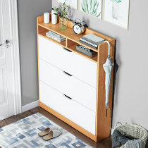 Ultra-thin shoe cabinet 17cm household entrance cabinet door small narrow corner cabinet high cabinet one against the wall