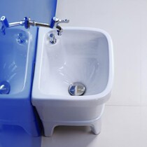 Household balcony ceramic mop pool small mop pool mini minimum mop pool with faucet outside the pier Basin