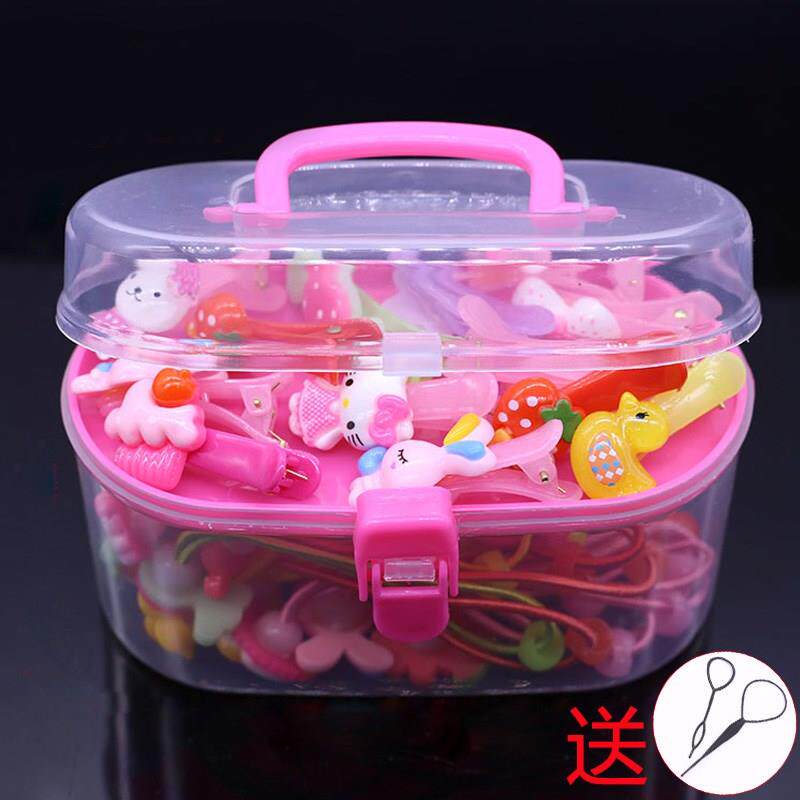 Children tie hair hair accessories Cute tie head rope Children tie hairpin headdress Female baby How to hair accessories under the rubber band