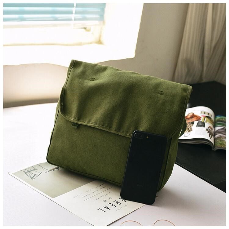 Memories of childhood 80 childhood with nostalgic single shoulder bag inclined cross Red Army bag old fashioned Army Green student's school bag