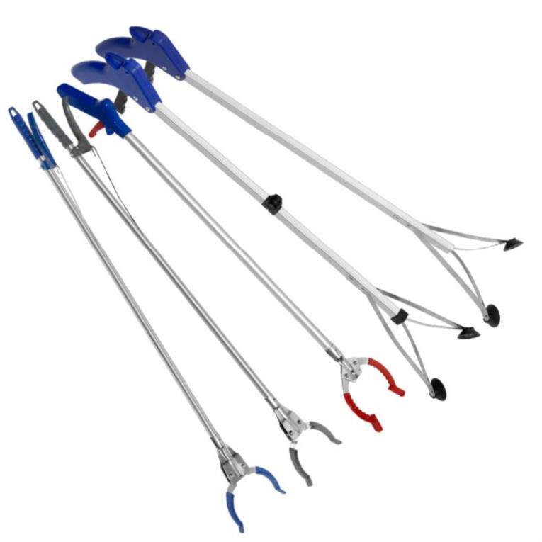 Clamp extended dressing room through sewer cleaning hook telescopic rod fetcher garbage clip stainless steel sanitary clip