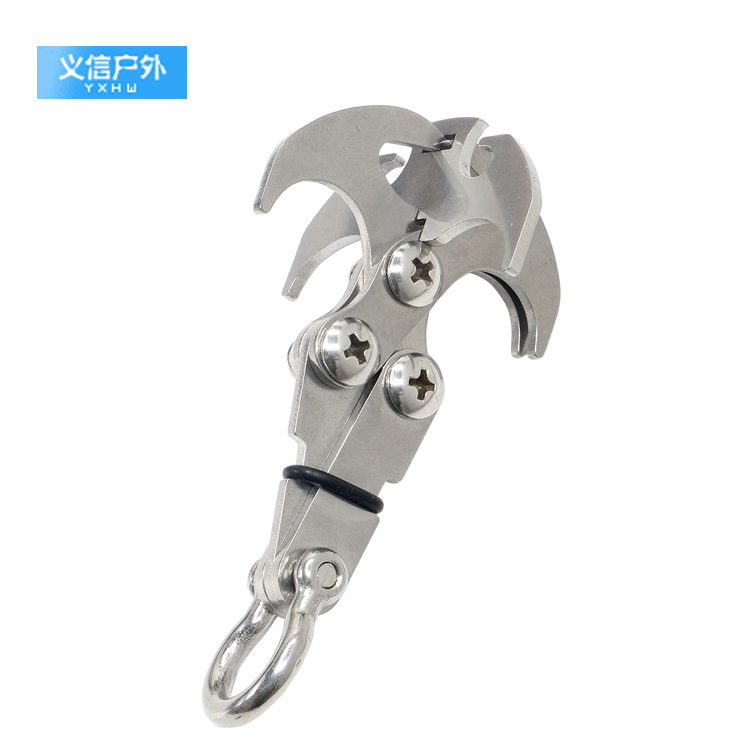 Claw hook outdoor climbing climbing hook 304 stainless steel gravity gravitational grapple hook flight tiger claw hook