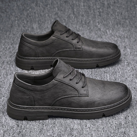 Jetenda Martin boots men's low-top men's Martin shoes British men's shoes spring shoes men's workwear casual leather shoes