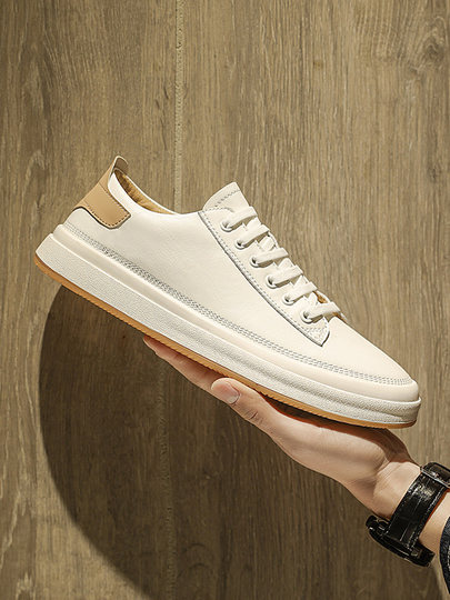 White shoes for men 2026 new spring shoes popular white casual trendy men's versatile soft sole shoes for men