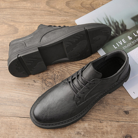 Jetenda Martin boots men's low-top men's Martin shoes British men's shoes spring shoes men's workwear casual leather shoes