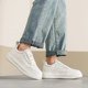 Clean and simple white shoes Korean style low-cut sneakers spring and autumn men's shoes 2026 new thick soles and heightening fashion casual shoes