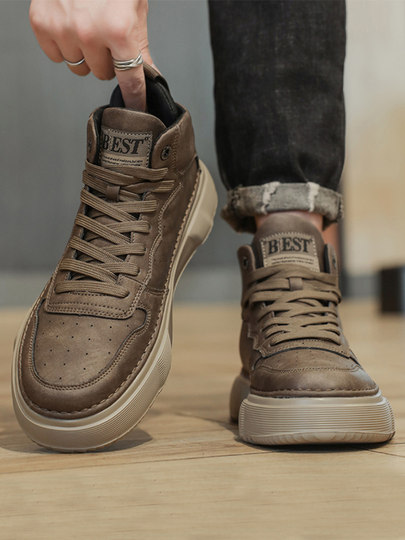 Autumn men's shoes spring and autumn 2025 new Huizhou Martin boots men's high-top sneakers men's British mid-top work boots