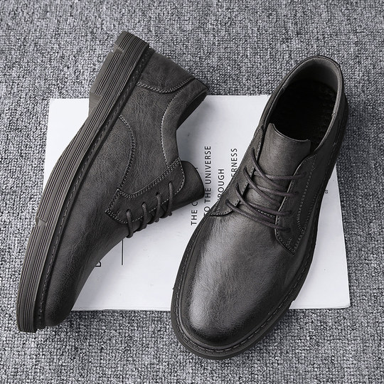 Jetenda Martin boots men's low-top men's Martin shoes British men's shoes spring shoes men's workwear casual leather shoes